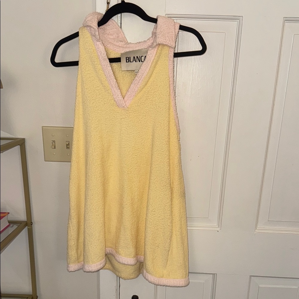 Blanca Yellow and Pink Sleeveless Dress